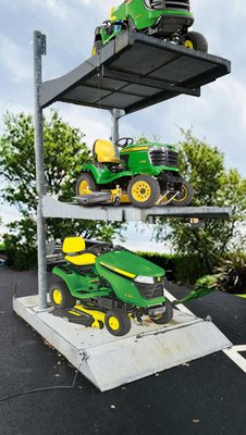 Lawn tractor Autres Support porte-tondeuse autoportée 3 plateaux en acier galvanisé - 1