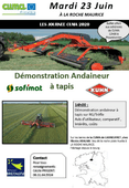 Démonstration andaineur à tapis KUHN MERGE MAXX