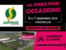 Les Jours Fous Occasions 2019 : tracteurs et matériels agricoles